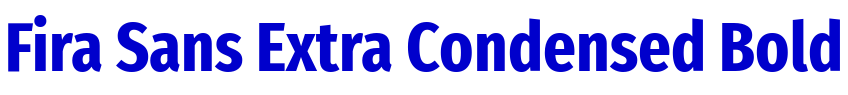 Fira Sans Extra Condensed Bold police de caractère